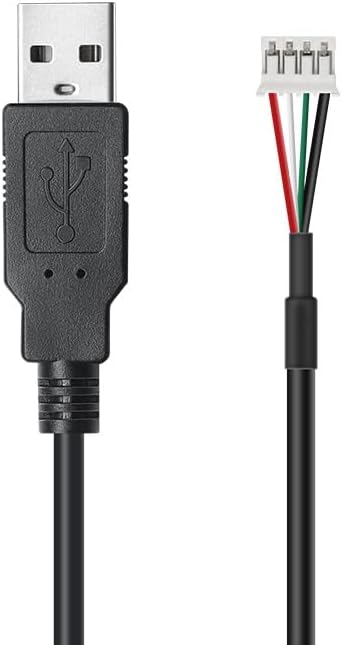 USB A Male to Terminal Jumper Wire,PH2.0/XH2.54/Dupont2.54 Pitch 4P/5P Shielded Nylon Tinned Copper Cable,Multiple Terminal Spec Industrial Signal Connection Cord,0.5m/USB male to PH2.0-4P cable