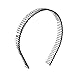ROSENICE Woman Hairband Sport Headband Hair Hoop Metal Teeth Comb (Black)