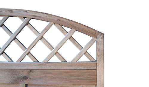 MEIN GARTEN VERSAND Holzzaun Terrassen Sichtschutz mit Bogen Maß 120 x 180 auf 160 cm (Breite x Höhe) aus Kiefer/Fichte… – Bild 7