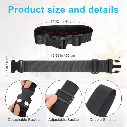 Image of WOFASHPURE Fanny Pack Extender Strap, 2 Inch Waist Bag Belt Extension | 19.69 Inch Adjustable Nylon Belt Extender for Fanny Pack, Waist Bags, Backpacks and Luggage Replacement Strap Black