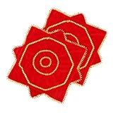 Siopob Juggling Scarves | 2pcs Velvet Octagonal Handkerchief,Performance Prop Decor, Flower Art Decor, Chinese Style Dance Handkerchief -for Chinese New Year