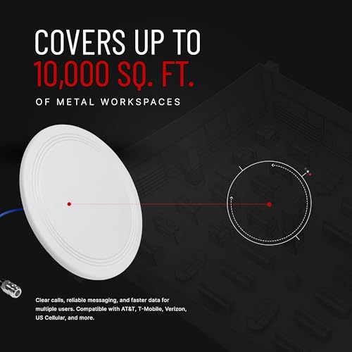 Image of weBoost Metal Building 200 Cell Booster Kit - 10,000 sqft - Omni /LP Dome | 5G /4G LTE | For Urban & Suburban Areas | Buildings with Metal Roofs | Supports All U.S. Carriers | FCC Approved