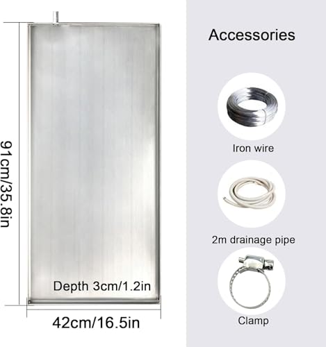 Bandeja de drenaje de aire acondicionado para solucionar goteos con kit de acero rectangular 3