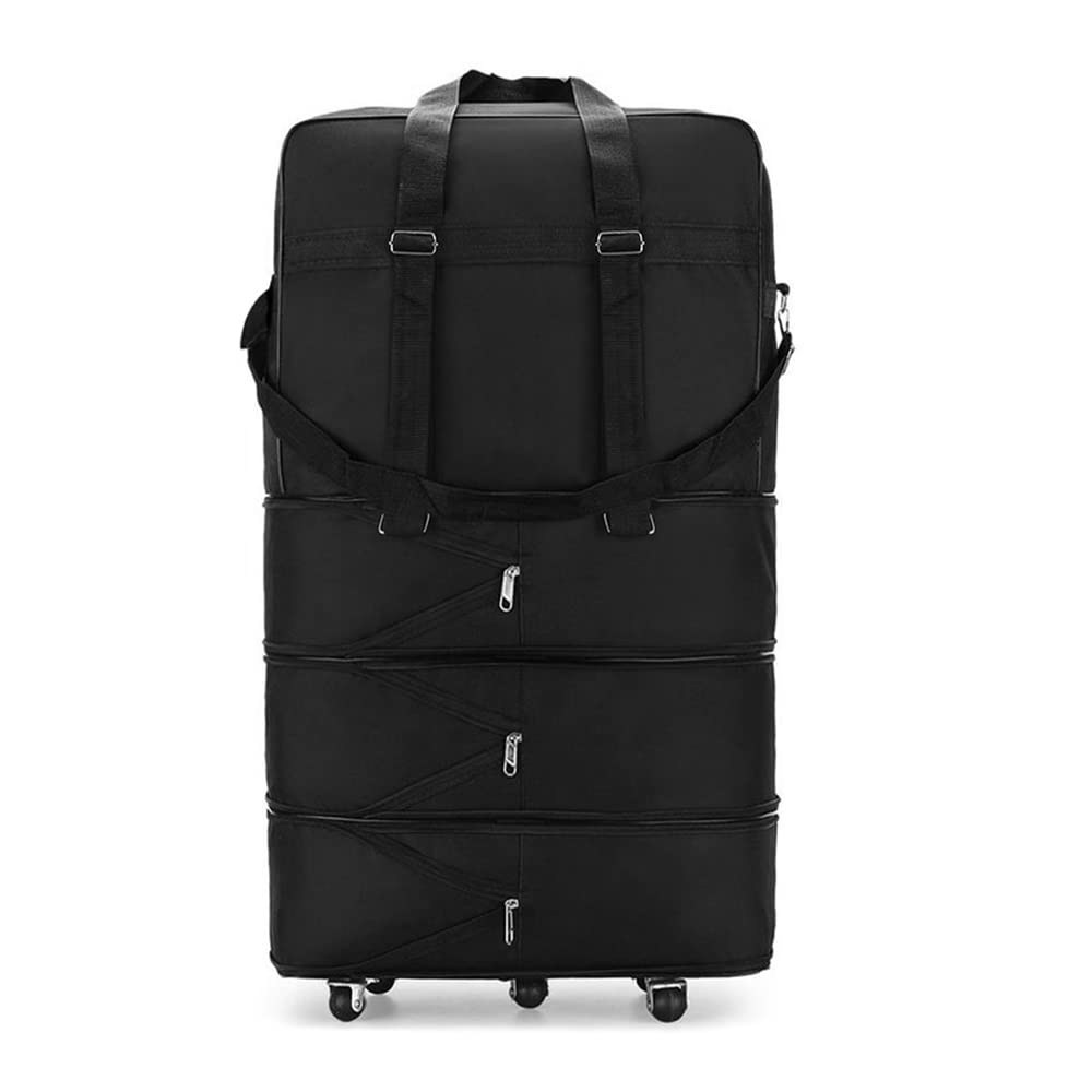 HUIOP Maleta Plegable Extensible,Bolsa de Equipaje de Viaje con Ruedas Plegable para Hombres y Mujeres,Bolsa de Viaje con Ruedas