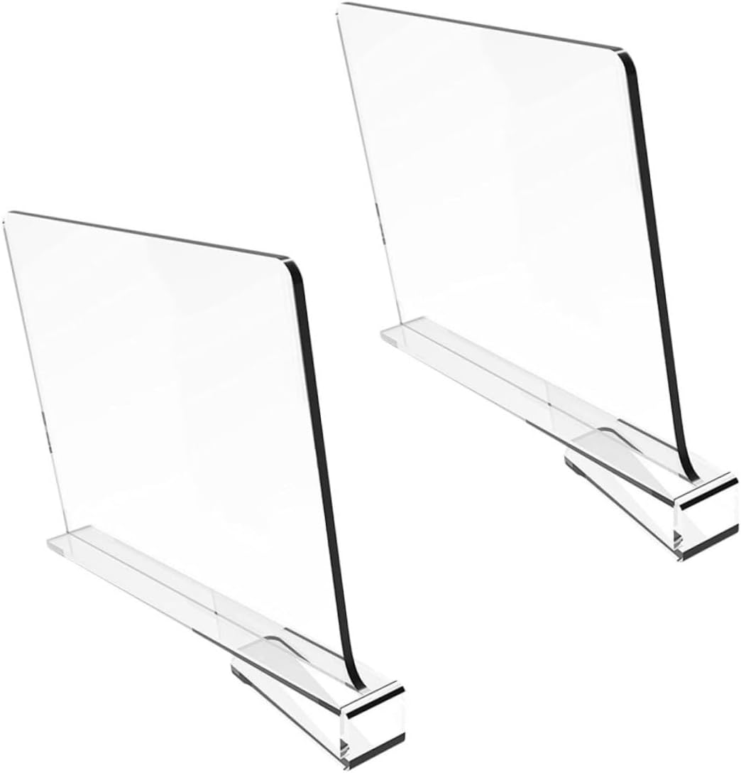 2Pcs Multi Function Acrylic Shelf Dividers Convenient Household Closet Organizers for Neatly Stacking Clothing Towels and Transparent Storage Accessories