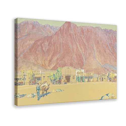 Impressions sur toile Ville occidentale Maynard Dixon pour salon moderne