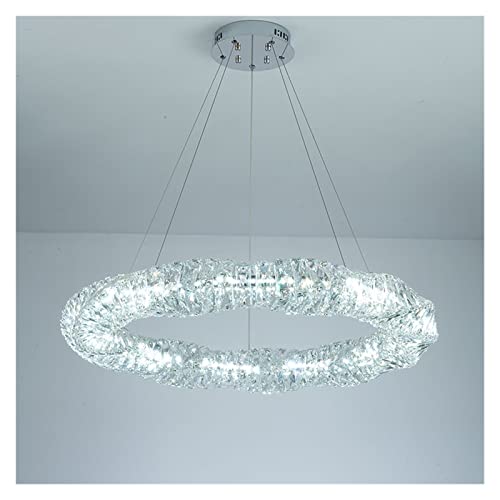 Lustre en cristal moderne LED rond pour illuminer les hauts plafonds
