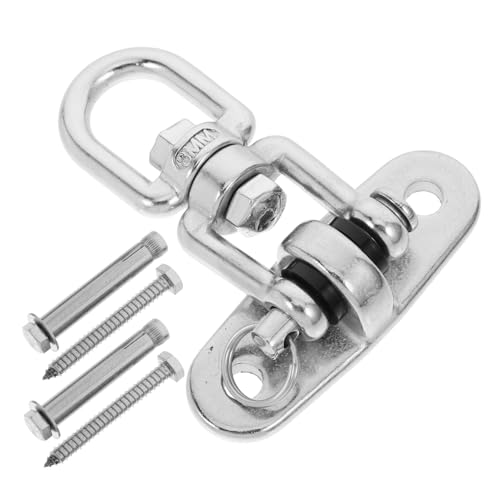 UKCOCO Gancho para silla de primavera soportes giratorios de ejecución pesada gancho columpio para uso pesado deber colgador de columpio percha acero inoxidable plata