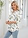 MIHOLL 3/4 Length Sleeve Womens T Shirts Spring Summer 2025 Fashion V Neck Dressy Casual Work Shirts Leaf Print S