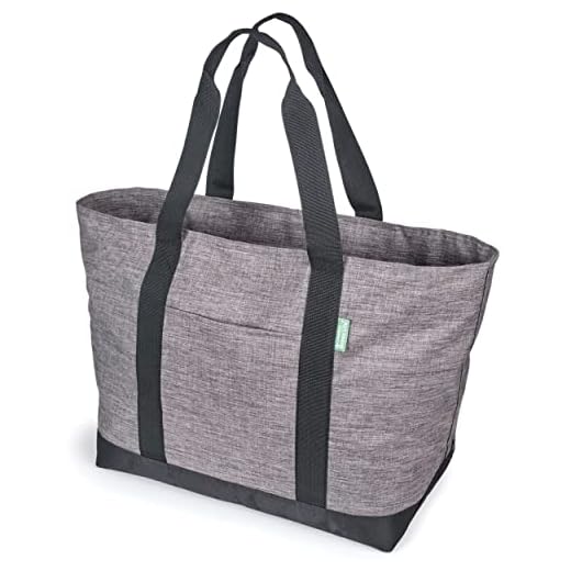 Creative Green Life Extra Large Tote Bag For Women or Men – Premium 22" Carry All Tote Bag with Zipper Top - For Work, Gym, Pool, Teachers, Nurses – Stylish, Durable Utility Tote For Daily Use (Gray)