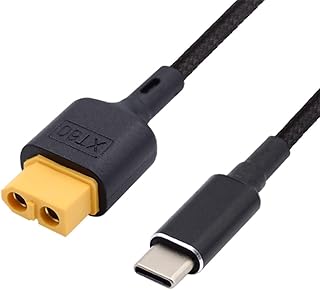 NFHK USB-C Charger Cord SC100 Protocol XT60 to Type-C Fast Charging Cable for RC Lipo Battery Quadcopter Multicopter Aeromodelling 100CM