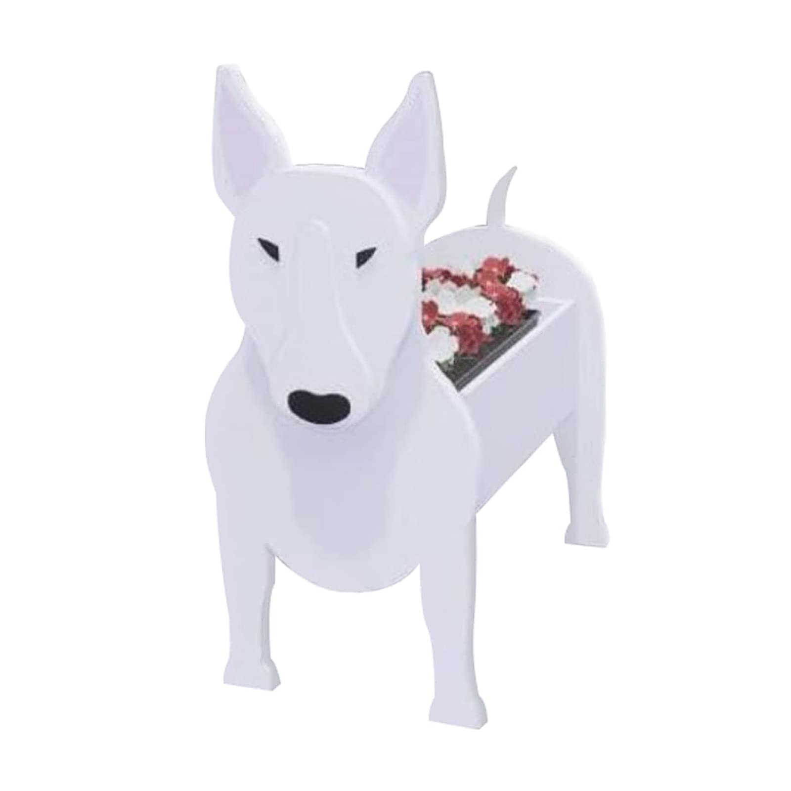 Libooi Unisex Bull Terrier Dog Planter, Animal Flower Planter Pot Plants, Gifts Lovers, Handmade Storage Container Planters Garden Decor Cactus Office Home Gifts, 27 X 17.5 Cm (Ukbt-221123Gw02-6-Wqw)