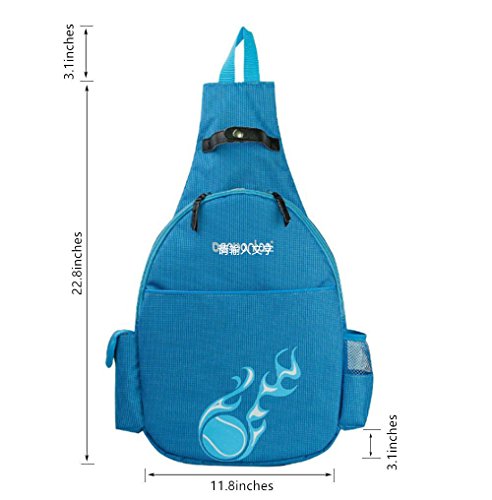 Klau Nylon Tennis Badminton Racquet Backpack Tennis Racket Shoulder Bag Outdoor Sports Bag Blue For Children Teenagers Tennis Beginners #TOP1