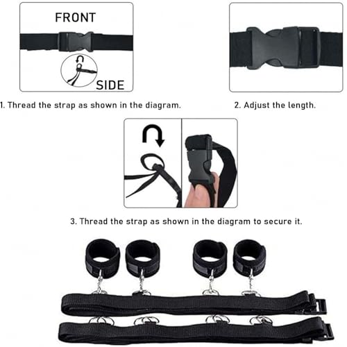Kit BDSM rojo con separador y accesorios de bondage para parejas 5