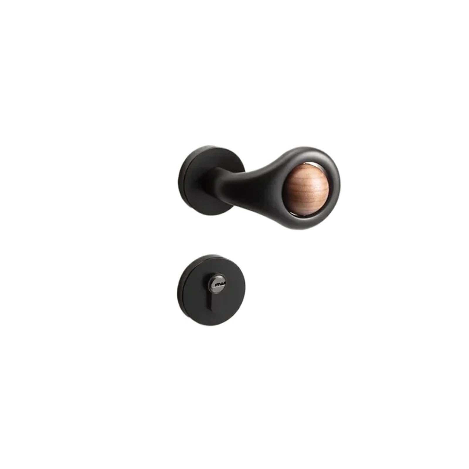 Sjloynwq C Black Door Lock Indoor Silent Rotating Door Handle Hardware