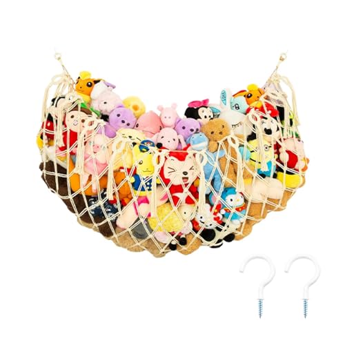 Buaak 153 CM Kuscheltier Aufbewahrung, Kuscheltier Netz, Kinderzimmer Kuscheltie