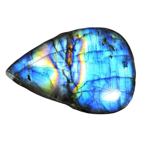 Cabochon labradorite naturelle poire 36x24mm pour création de bijoux DIY