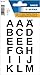 Produktbild HERMA 4135 Buchstaben Aufkleber A - Z, wetterfest (20 x 20 mm, 2 Blatt, Folie) selbstklebend, permanent haftende Alphabet Sticker, 36 Etiketten, transparent / schwarz