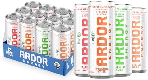 ARDOR ENERGY Tropical Variety Sparkling Water Unsweetened 0 Calorie 12pk
