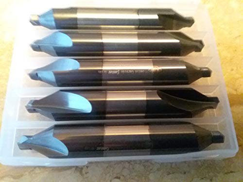 5pcs Solid Carbide Tialn Coated #6 Center Drills 7/32x1/2x3