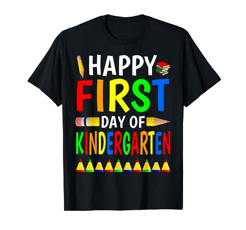 Happy First Day Of Kindergarten 2023 Kids Boys Girls Teacher T-Shirt