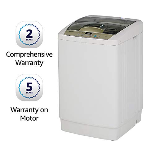Image of AmazonBasics 7.5 kg Fully-Automatic Top Load Washing Machine Appliance (Light Grey)