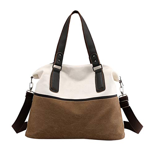 Zhhlaixing Bolsos de Lona para Mujer Hombro con Bandolera Bolso de la Bolsa de Mensajero de la Mamá Bolso Casual para la Escuela de Trabajo de Negocios