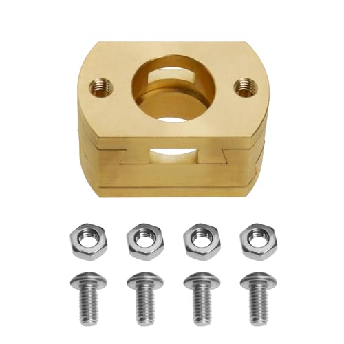 ECSiNG 18mm Square Brass Coupling Square Brass Coupler 3D Printer Coupling Parts T8 Z Axis Coupling Compatible With Crea