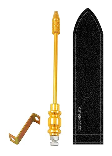 KIING Golden Car Flag Rod with Bracket and Cover (Black) for All Car Models/Judgement Rod/Corner Rod