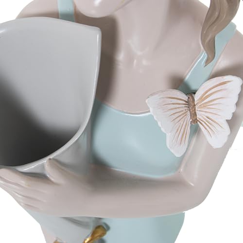 Vase Torso en Résine Vert pour Décoration Salon Chic - 5
