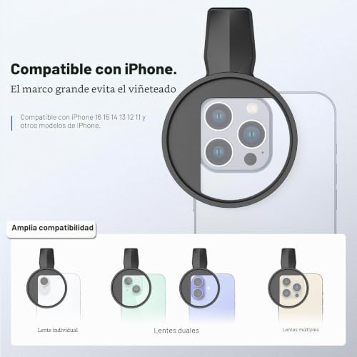 Filtros ND Variables 67mm CPL Difusión Negra Compatible con iPhone Kit de Accesorios FL-B37 2