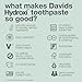 Davids Hydroxi Fluoride Free Nano Hydroxyapatite Toothpaste for Remineralizing, Sensitive Support, Whitening, Antiplaque, SLS Free, Natural Peppermint, 4oz, Made in USA