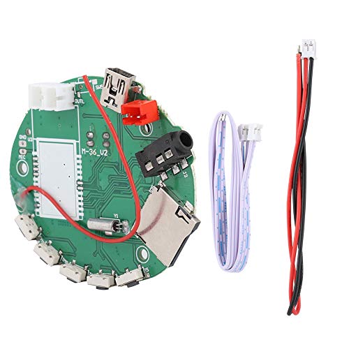 Denash Décodeur MP3, TFM36 3.5 Audio Carte Radio FM TF Radio MP3 Décodeur Connecter Un Casque avec antenne FM, Prise en Charge du commutateur, Entrée Audio TF/FM / 3.5