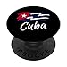 Cuban Flag Cuba Miami Spanish Cuban Roots T-Shirt PopSockets PopGrip: Impugnatura per Telefoni Cellulari e Tablet Intercambiabile