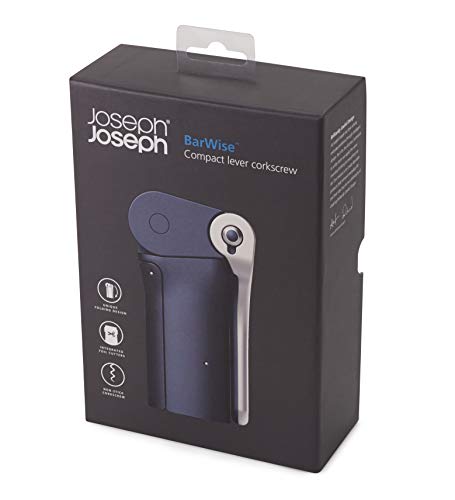 Joseph Joseph 20099 BarWise Compact Folding Lever Corkscrew Wine Opener with Foil Cutter, One-Size, Blue by Joseph Joseph - Image 8