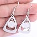 20pcs Stainless Steel Triangle Earring Base 8mm 10mm Round Cameo Cabochon Bezel Setting Blanks DIY Ear Hooks findings (10mm)