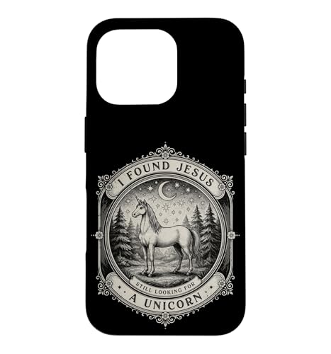 I Found Jesus Still Looking for Unicorn �N���X�`�����K�[�� ���� �X�}�z�P�[�X iPhone 16 Pro �p