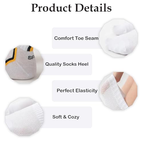 Image of MOMISY Men's Premium Cotton Cushion Ankle length Socks, (Multicolor) Pack of 5 (Free Size)