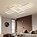 Price comparison product image LED Modern Dimmable Ceiling Lights Dining Living Room Light Chic Square Design Ceiling Lamp Acrylic with Remote Control Chandelier for Bedroom Kitchen Island Hallway Bathroom Decor Wall Lighting White