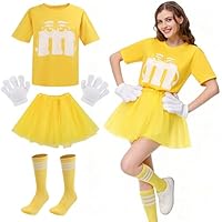 BuntWunder Disfraz Mujer Carnaval, Disfraz M y M para Mujer con