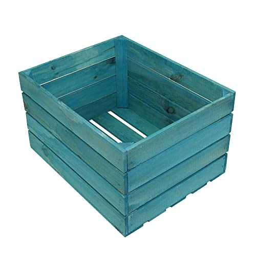 MARWOOD Holzkiste Natürlich Kiste Regal Multifunktionsbox Holzkisten Regal Weinkisten holz Obstkisten Kiste Vintage Kisten aus Holz Schuhregal i DEN HAAG, 50 x 40 x 29 cm Cover