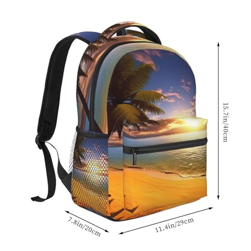 Sac à dos pc portable coucher de soleil protégeant vos affaires