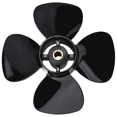 Meruzue 10 x 7 Upgrade OEM Aluminum Outboard Boat Propeller Compatible fit Mercury Engines 9.9-20 HP,14 Spline,4 Blades,RH