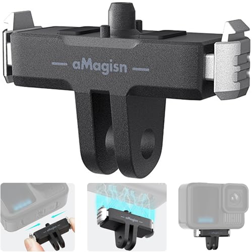 Honbobo Magnetyczny uchwyt do GoPro Hero 13 czarny, plastikowy uchwyt szybkiego zwalniania, akcesoria do GoPro Hero 13 czarny