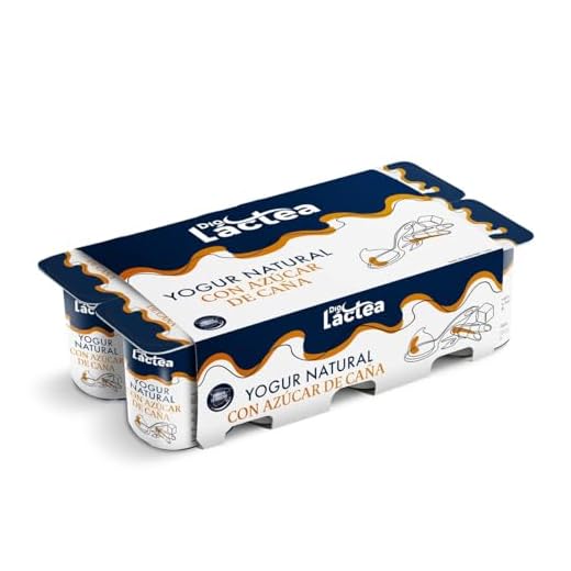 DIA LACTEA yogur natural con azúcar de caña pack 8 unidades 125 gr
