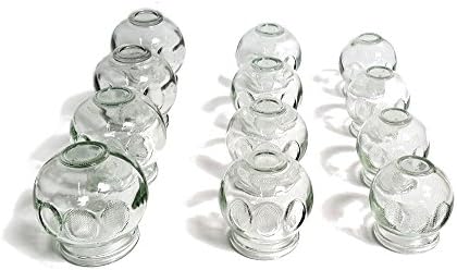12 pc Fire Glass Cupping Set Jars Professional Quality (4 cups #3) (4 cups #4) (4 cups #5)12 pc Fire Glass Cupping Set Jars Professional Quality (4 cups #3) (4 cups #4) (4 cups #5)