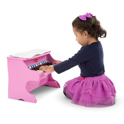 Melissa & Doug Learn-to-Play Pink Piano with 25 Keys and Color-Coded Songbook - image 3