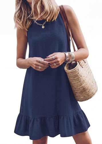 Image of KIRUNDO Women's Casual Summer Dresses with Ruffle Hem
