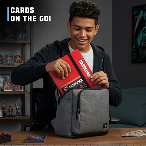 CardGuard Trading Card Binder Pro-Folio – 9 Pocket Binder - Side-Loading Album, Durable & Acid-Free Storage for Pokémon, YuGiOh, MTG, TCG, Game & Sports Cards, Red