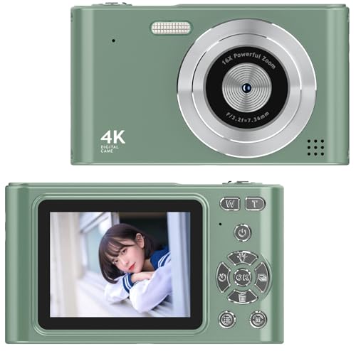 デジタルカメラ 4K 4800万画素 キッズカメラ レトロ 自撮り 16倍ズーム ゲームなし コンパクト メラ 子供カメラ キッズカメラ トイカメラ 2.4インチ 軽量 録画 手ぶれ補正 学生 子供向け 動画 撮影 入学式 運動会 修学旅行 (トイカメラ+